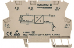 Weidmüller temperature transducer, 8483680000, MCZ PT100/3 CLP 0...120C