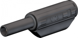 2 mm plug, solder connection, 0.5 mm², CAT II, black, 65.9182-21