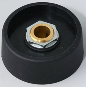 Rotary knob, 8 mm, plastic, black, Ø 40 mm, H 16 mm, A3140089