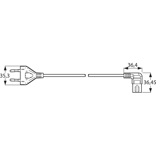 XVI-H05VVH2F2X075-C7W/1,80M SW9005 FELLER Power Cords Image 2