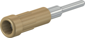 2 mm socket, solder connection, mounting Ø 3.9 mm, brown, 63.9318-27