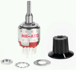 Step rotary switches, 1 pole, 12 stage, 30°, interrupting, 250 mA, 125 V, MRAN112-A