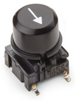 Cap, round, Ø 11 mm, (H) 7.5 mm, black, for short-stroke pushbutton Multimec 5G, 1DS09