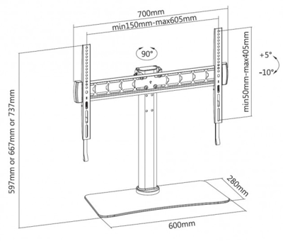 ICA-LCD-S311L EFB-Elektronik Monitor mount Image 2