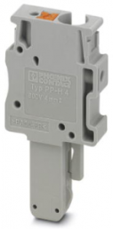 Plug, push-in connection, 0.2-6.0 mm², 1 pole, 32 A, 8 kV, gray, 3211948