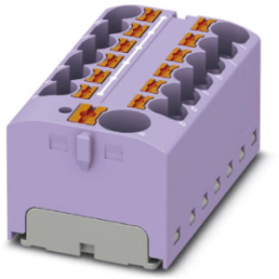 Distribution block, push-in connection, 0.2-6.0 mm², 32 A, 6 kV, purple, 3274026