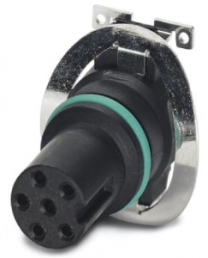 Socket, M8, 6 pole, SMD, push-in, straight, 1412238