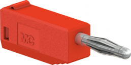 2 mm plug, solder connection, 0.5 mm², red, 22.2617-22