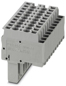 Plug, spring balancer connection, 0.08-4.0 mm², 10 pole, 24 A, 6 kV, gray, 3040494