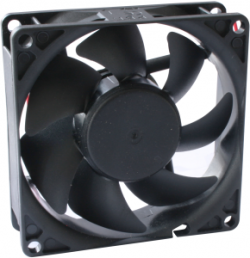 DC axial fan, 12 V, 80 x 80 x 25 mm, 62.4 m³/h, 32 dB, slide bearing, TRACO POWER, D08 T12 HWS