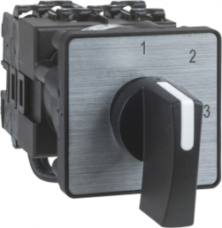 Ammeter change-over switch, Rotary actuator, 2 pole, 12 A, 690 V, (W x H x D) 45 x 45 x 97 mm, front mounting, K1F003MLH