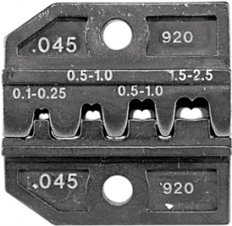 Crimping die for tab terminals, 0.1-2.5 mm², AWG 28-14, 624 045 3 0