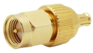 Coaxial adapter, 50 Ω, SMA plug to MCX plug, straight, 242128