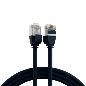 Patch cable highly flexible, RJ45 plug, straight to RJ45 plug, straight, Cat 6A, U/FTP, TPE/LSZH, 1.5 m, black