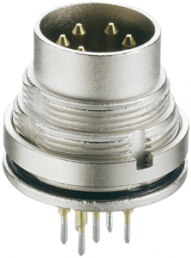 Panel plug, 5 pole, pin connection, screw locking, straight, 0317 05-1
