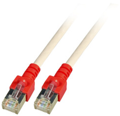 Crossover patch cable, RJ45 plug, straight to RJ45 plug, straight, Cat 5e, SF/UTP, PVC, 2 m, gray