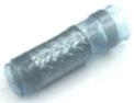 End connector with heat shrink insulation, transparent blue, 26.5 mm
