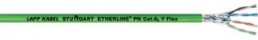 PVC ethernet cable, Cat 6A, PROFINET, 6-wire, 0.25 mm², AWG 23, green, 2170930/100