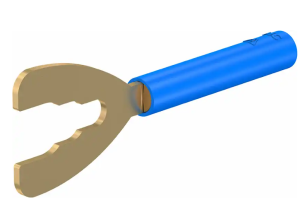 4 mm cable lug adapter, blue, 32 A, B4-I/K BLAU