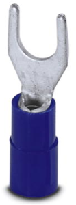 Insulated forked cable lug, 1.5-2.5 mm², AWG 16 to 14, M5, blue