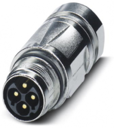 Plug, M17, 6 pole, crimp connection, SPEEDCON locking, straight, 1607707