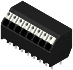 PCB terminal, 8 pole, pitch 3.5 mm, AWG 28-14, 10 A, spring-clamp connection, black, 1885710000