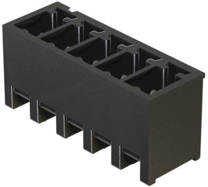 PCB connector, 5 pole, pitch 3.5 mm, straight, black, 14120514001000