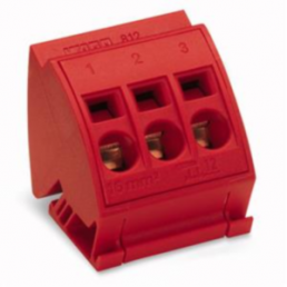 Terminal block, 3 pole, 1.5-16 mm², AWG 14-6, 96 A, 1000 V, spring-cage connection, 812-113