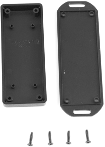 ABS miniature enclosure, (L x W x H) 100 x 40 x 15 mm, black (RAL 9004), IP54, 1551UUFLBK