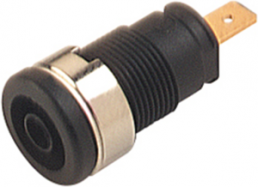 4 mm socket, flat plug connection, mounting Ø 12.2 mm, CAT III, black, SEB 2610 F4,8 SW