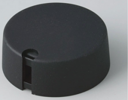 Rotary knob, 4 mm, plastic, black, Ø 40 mm, H 16 mm, A1040049