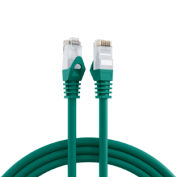 Patch cable, RJ45 plug, straight to RJ45 plug, straight, Cat 6, U/UTP, LSZH, 0.5 m, green