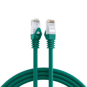 Patch cable, RJ45 plug, straight to RJ45 plug, straight, Cat 6, U/UTP, LSZH, 10 m, green