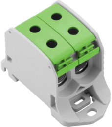 Potential distribution terminal, screw connection, 50 mm², 1 pole, 150 A, 8 kV, green, 2502600000