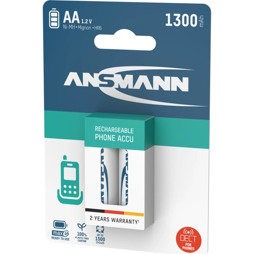 B000MFK1FM Ansmann Round Cell Batteries, 9V Block Batteries Image 2