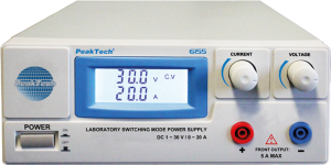 Laboratory power supply, 30 VDC, outputs: 1 (20 A), 600 W, 100-240 VAC, P 6155