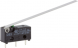 Subminiature snap-action switche, On-On, PCB connection, Long hinge lever, 0.18 N, 0.1 A/250 VAC, IP50
