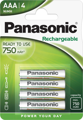 HHR-4MVE/4BC Panasonic Round Cell Batteries, 9V Block Batteries
