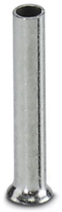 Uninsulated Wire end ferrule, 0.5 mm², 8 mm long, silver, 3202481