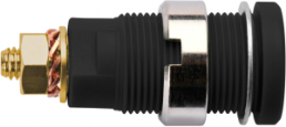 4 mm socket, screw connection, mounting Ø 12.2 mm, CAT III, black, SEB 6445 AU / SW