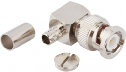 BNC plug 50 Ω, RG-8X, LMR-240, Belden 9258, solder connection, angled, 031-6005-RFX