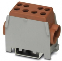 Main line branch terminal, 1 pole, 10-35 mm², clamping points: 4, brown, screw connection, 125 A