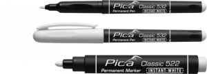 Permanent marker INSTANT WHITE 1-4mm blister