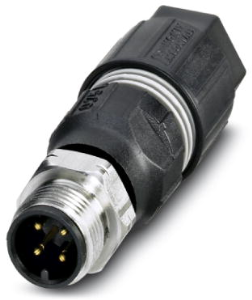 Plug, M12, 4 pole, IDC connection, screw locking, straight, 1440779