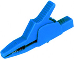 Alligator clip, blue, max. 30 mm, L 85 mm, CAT II, socket 4 mm, AK 2 B 2540 I BL