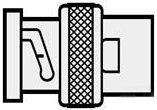 BNC plug 50 Ω, RG-165, RG-213, RG-214, RG-215, RG-225, solder connection, straight, 132195-000