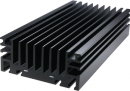 Extruded heatsink, 200 x 96 x 41 mm, 2 to 0.7 K/W, black anodized