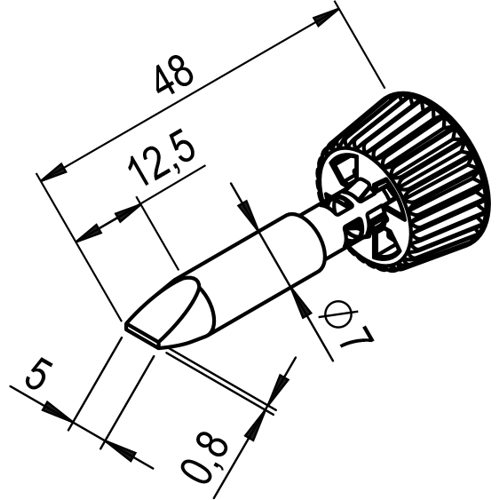 0142CDLF50P/SB Ersa Soldering tips, desoldering tips and hot air nozzles Image 2