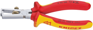 VDE-stripping pliers for Plastic-coated cables, Rubber-coated cables, 10 mm², AWG 8, cable-Ø 5 mm, L 160 mm, 165 g, 11 06 160