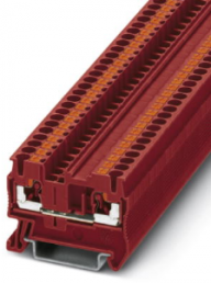 Through terminal block, push-in connection, 0.14-4.0 mm², 1 pole, 24 A, 8 kV, red, 3209512